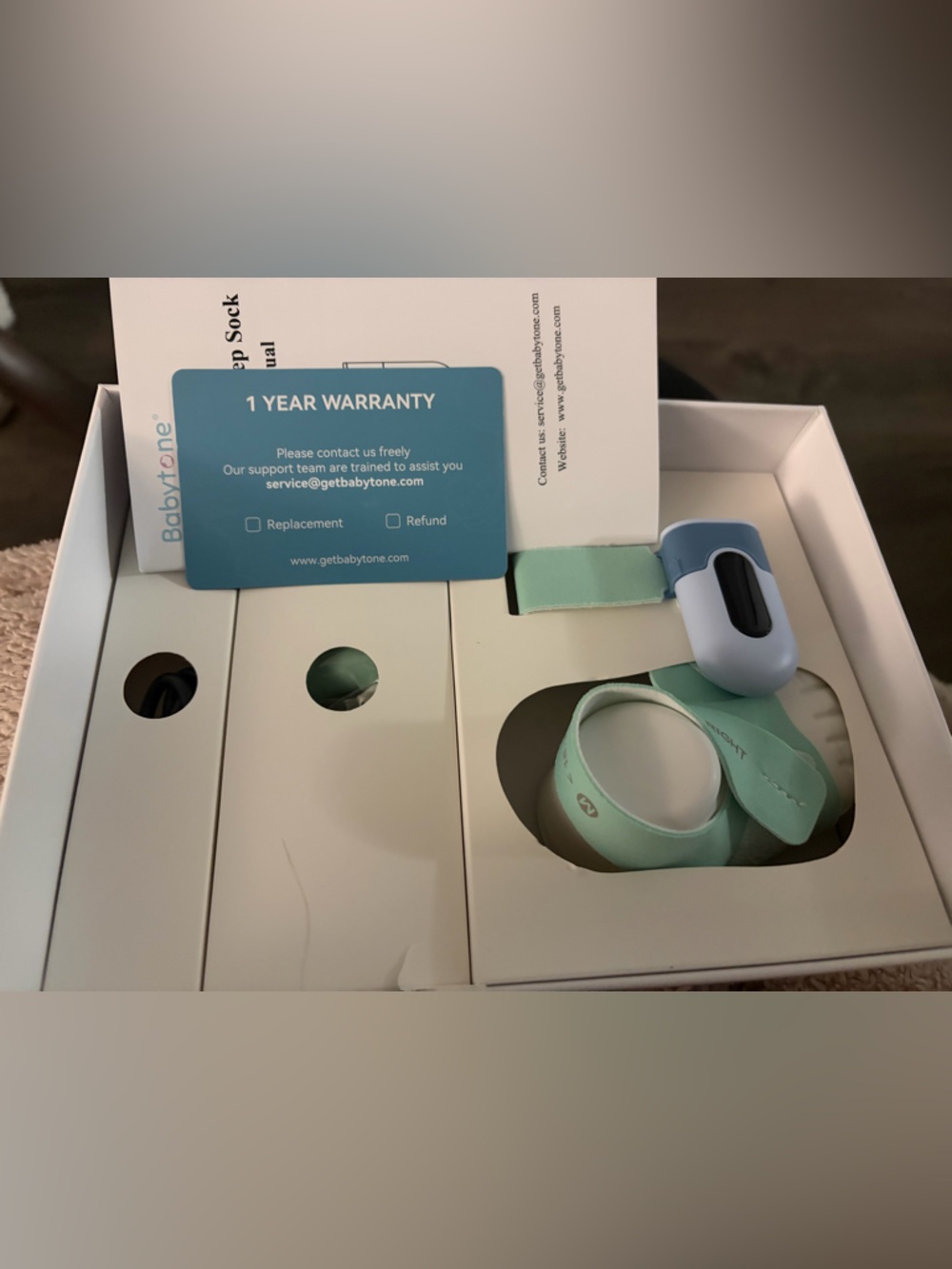 Babytone Sleep Sock - Baby Monitor Sleep Sock mint green S1